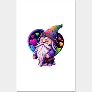 Valentine Gnome - sticker Posters and Art